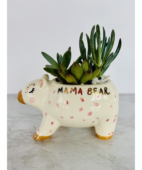 Petite Mama Bear Planter