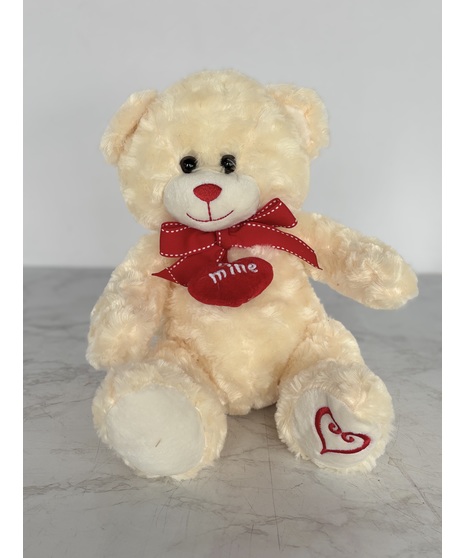 Valentine's Day Cream Heart Bear