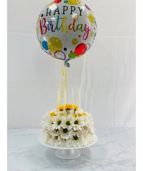 Flower Cake and Balloon