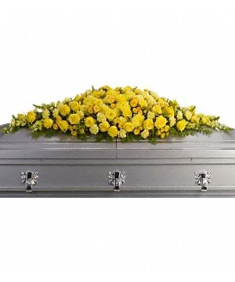 Golden Garden Casket Spray