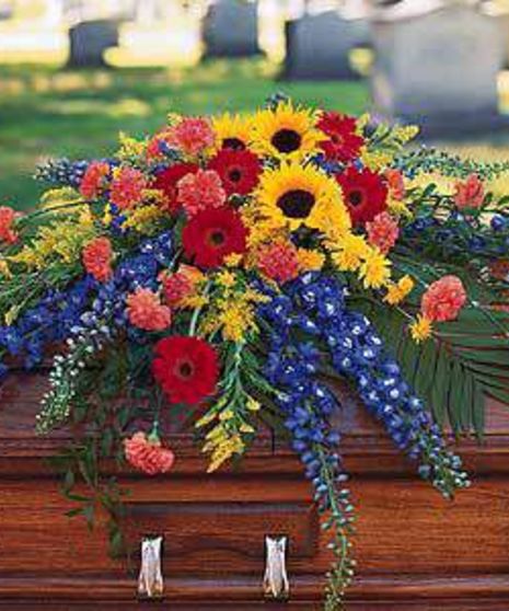 Vibrant Summer Casket Spray