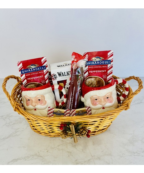 Santa Peppermint Cocoa Gift Basket
