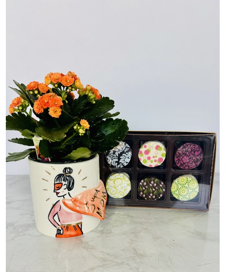 Super Mom Planter & Chocolate Covered Oreos
