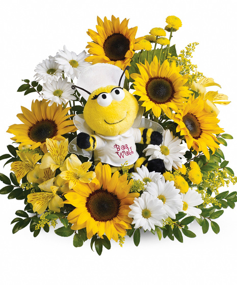 Plush Bee Get Well Bouquet