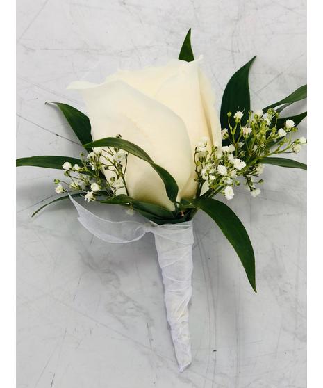 White Rose Boutonniere