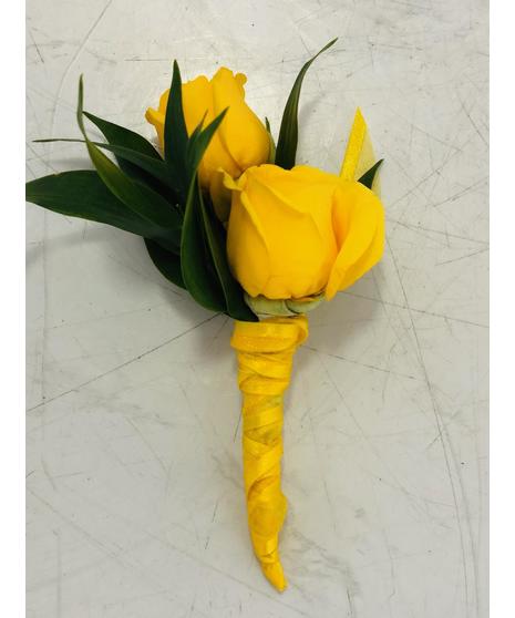 Yellow Spray Rose Boutonniere
