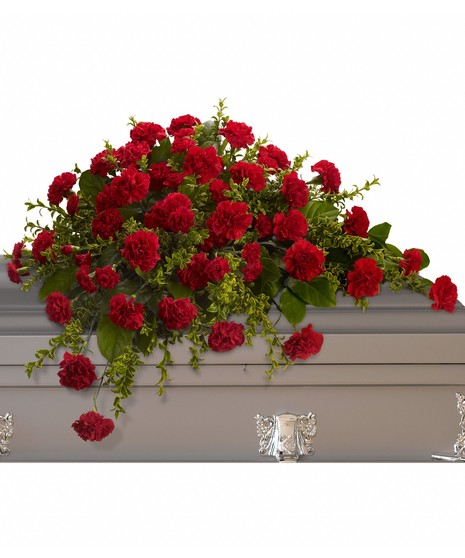 Adoration Carnation Casket Cover